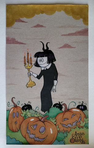 Creepy Susie in Pumpkin Patch.